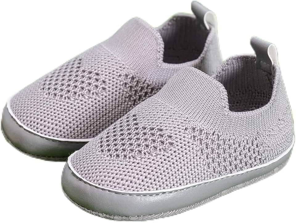 Tênis para bebês meninos e meninas com sola macia, antiderrapante, leve, pré-andador para berço