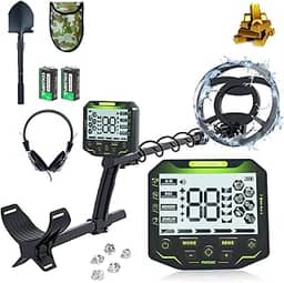 Detector de Metais, Detector de Metais, Detector de Metal e Ouro, Bobina à Prova D'água de 10 Polegadas, com Display LCD