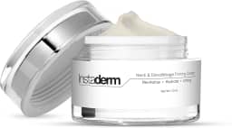 Creme firmador para pescoço e decote – Tratamento de aperto e levantamento para crepes, rugas, flacidez da pele e linhas verticais. Fórmula peptídica antienvelhecimento para aumentar a hidratação e o