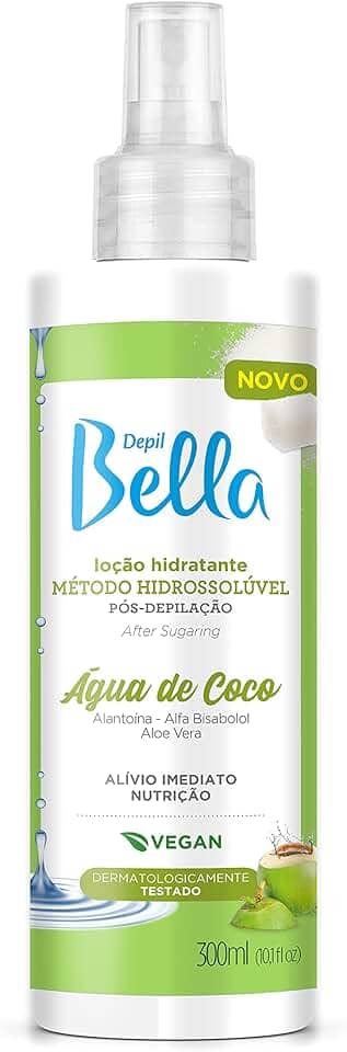 Depil Bella - Loção Água de Coco Hidratante Pós-Depilação Método Hidrossolúvel 300ml