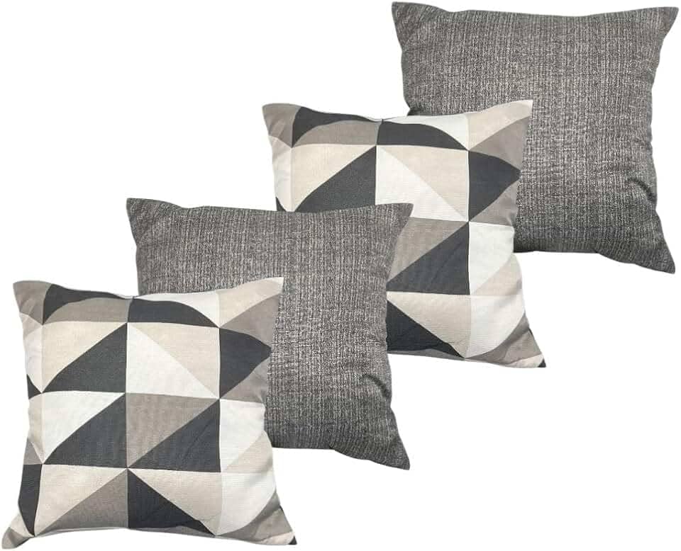 Kit Com 4 Almofadas Cheias Decorativas (Kit Almofada Decorativa - Simetria)