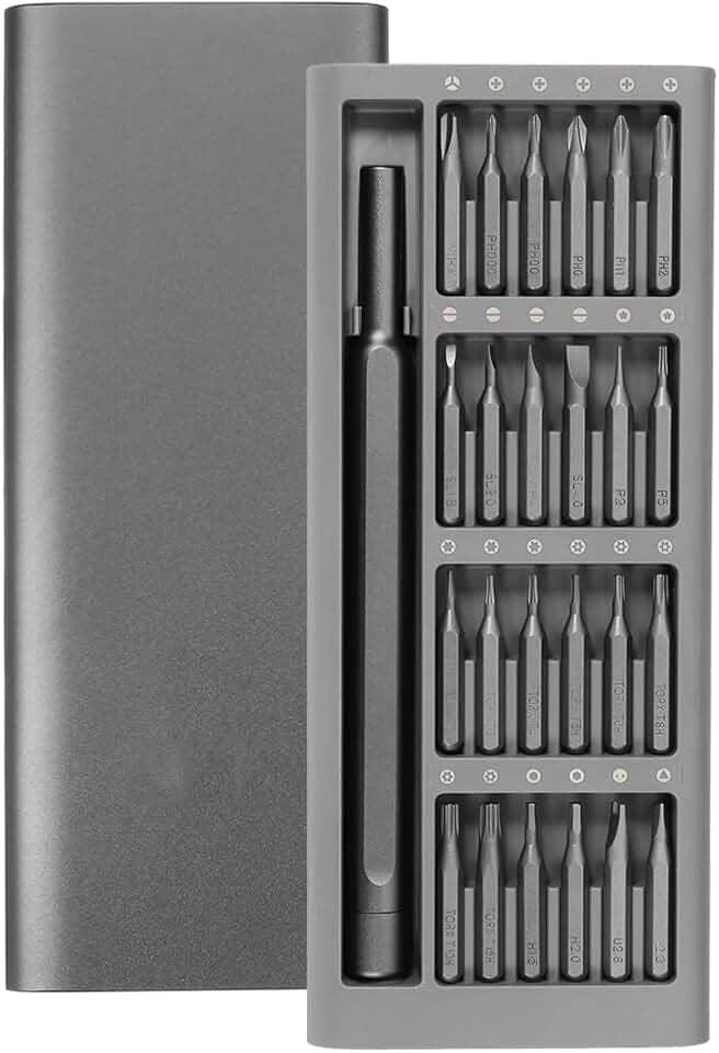 Conjunto Chave de Fenda Magnética 25 em 1 para Eletrônicos e Celulares