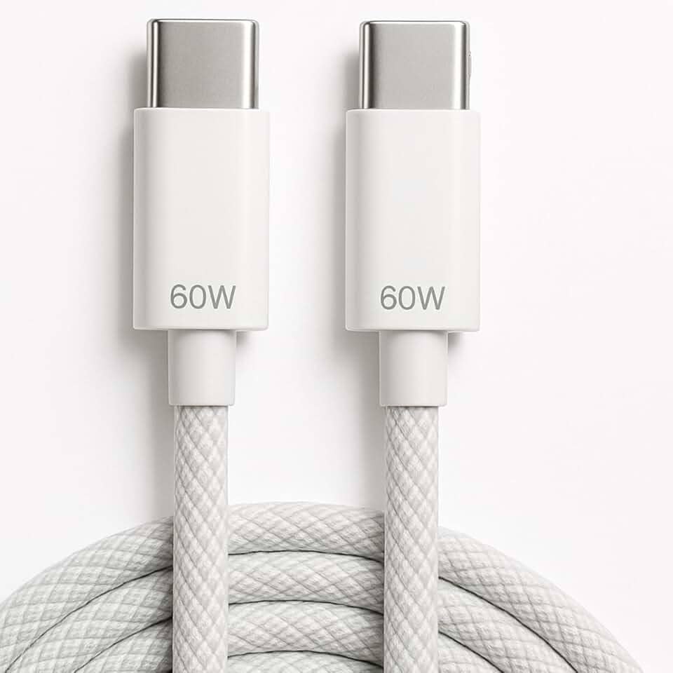 Cabo USB-C Tipo C 60w Trançado De Nylon Compativel com Iphone 15,15 Pro/Max, Compativel iphone16,16 Pro/Max IOS/Android Certificado Premium Reforçado