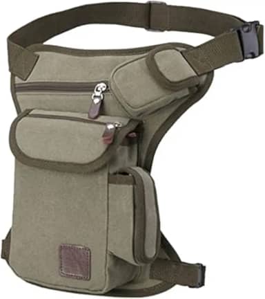 Bolsa de couro para cintura para homens mulheres cinto Bumbag multiuso motocicleta bicicleta esportes ao ar livre tático ciclismo equitação caminhada acampamento bolsa, #18Exército Verde (lona)