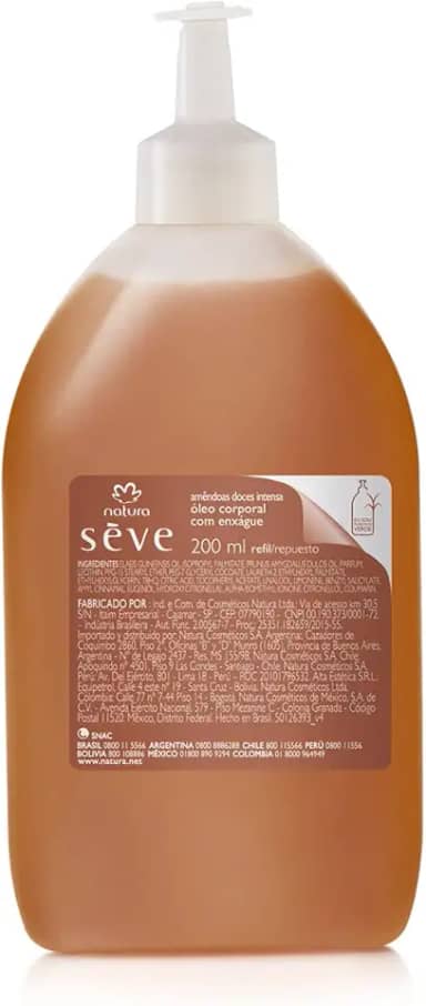 Refil Óleo Corporal Amêndoas Doces Intensa Natura Sève - 200ml