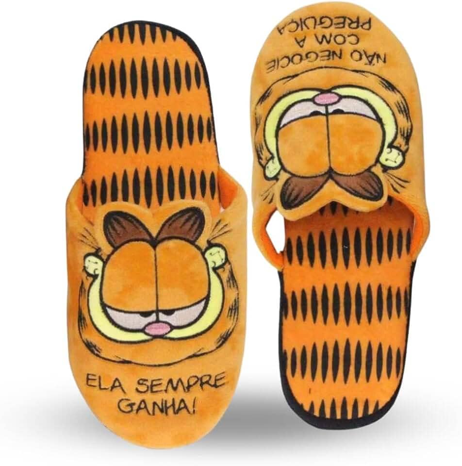 Pantufa Garfield Chinelo De Quarto Adulto Laranja Unissex Oficial Nickelodeon