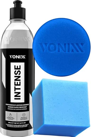 Kit Revitalizador Renovador Restaurador de Plasticos Intense Vonixx + Aplicador de Espuma
