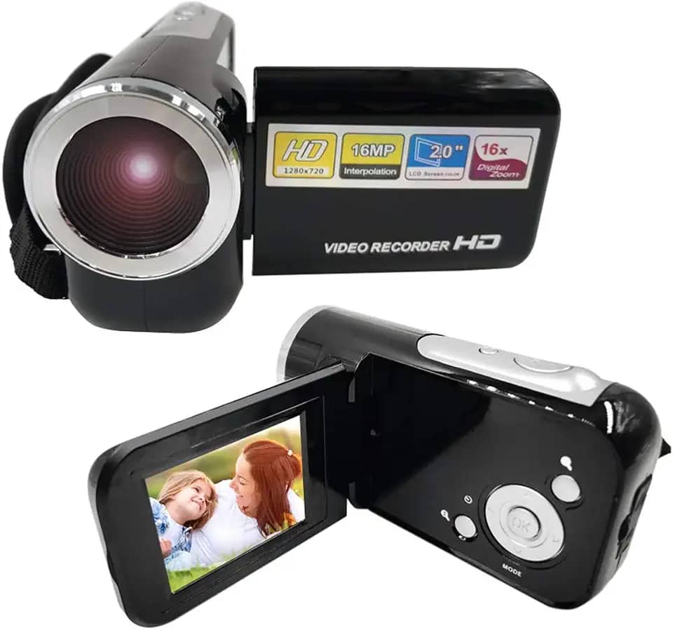 Câmera de Vídeo Digital DV Camcorder 1080P 720P HD Tela TFT 2 polegadas 16x Memória Estendida 32GB Auto-Foco Temporizado