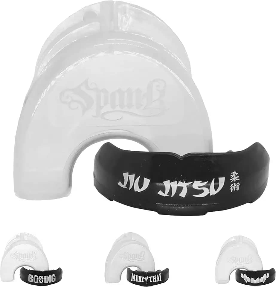 Protetor Bucal Moldável Muaythai Jiu-Jitsu Mma Com Estojo - Spank (Preto/Jiu-Jitsu)