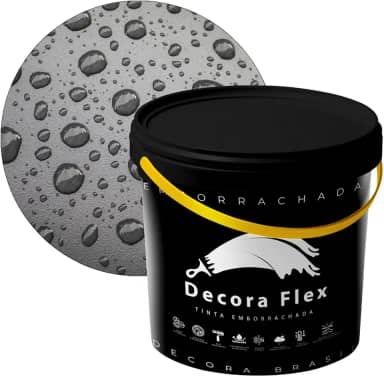 Tinta Emborrachada Decora Flex Decora Brasil Resistente a Agua 1 Litro (Preto)