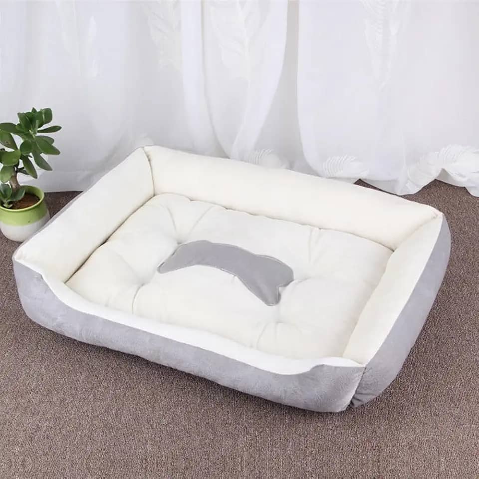 Cama para Pet Média para Cachorro e Gato – Caminha Confortável, Lavável e Resistente – Cama Ortopédica para Cães e Gatos de Porte Médio – Cama Pet Aconchegante e Durável - LealShop (Cinza)