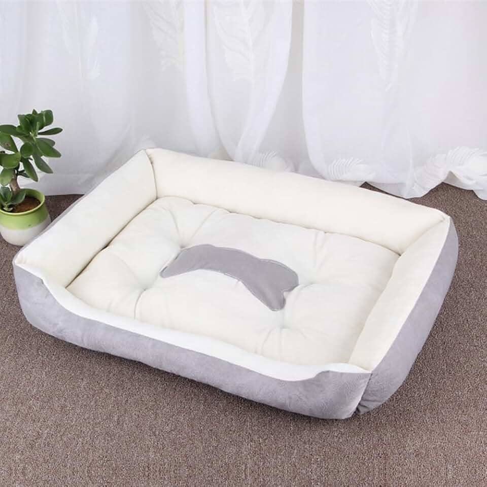 Cama para Pet Média para Cachorro e Gato – Caminha Confortável, Lavável e Resistente – Cama Ortopédica para Cães e Gatos de Porte Médio – Cama Pet Aconchegante e Durável - LealShop (Cinza)
