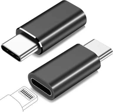 Adaptador Lightning fêmea para USB C macho para iPhone 16 15 Pro Max Plus, para iPad Air, para Samsung, suporta carregamento rápido PD de 27W e transferência de dados, cabo conector de carregador