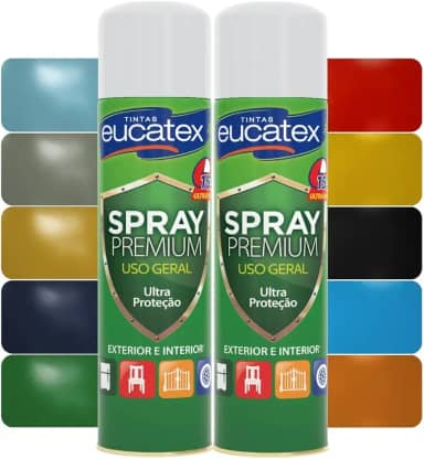 2 Tinta Spray P/Pintar Moveis Metal Plastico Mdf Eucatex (VERNIZ INCOLOR)
