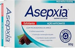 Asepxia Sabonete Esfoliante 80g — Limpeza Profunda com Microesferas Naturais | Remove Cravos e Oleosidade | Esfoliação Suave para Peles Mistas e Oleosas