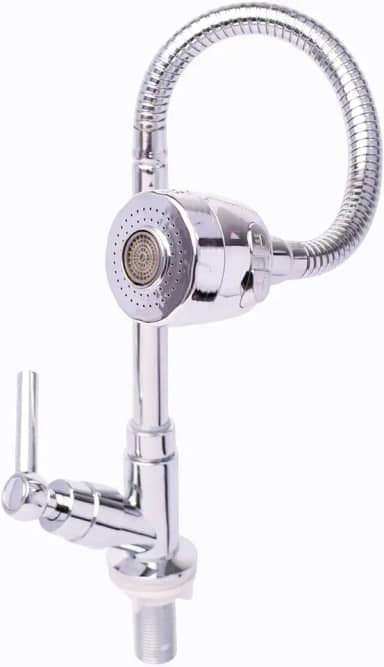 TKLA Torneira Gourmet para Cozinha Gourmet Flexivel Fria Em ABS Jato Regulavel de Mesa Cor Cromada Luxo Fria
