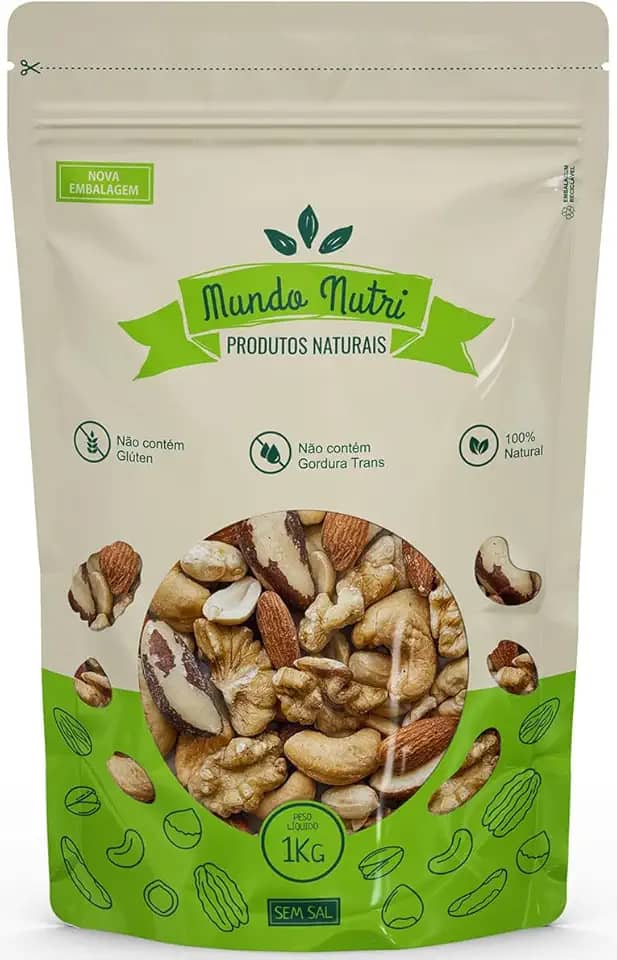 1kg Mix Castanhas Nova Safra - Sem Sal