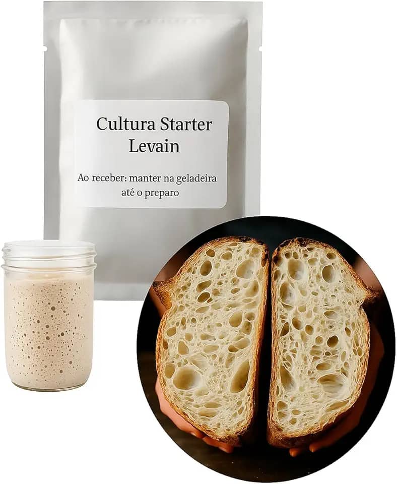 Levain Fermento Natural e Orgânico - Pães e Massas