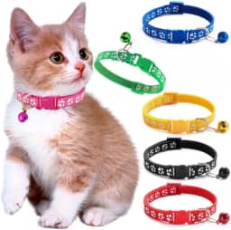 Coleira para Gatos e Cães de Pequeno Porte com Sininho Guizo Ajustável