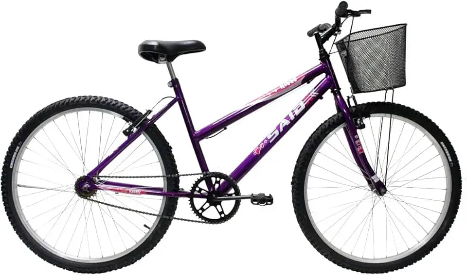 Bicicleta Aro 26 Feminina Mono Saidx Sem Marcha Com Cesta