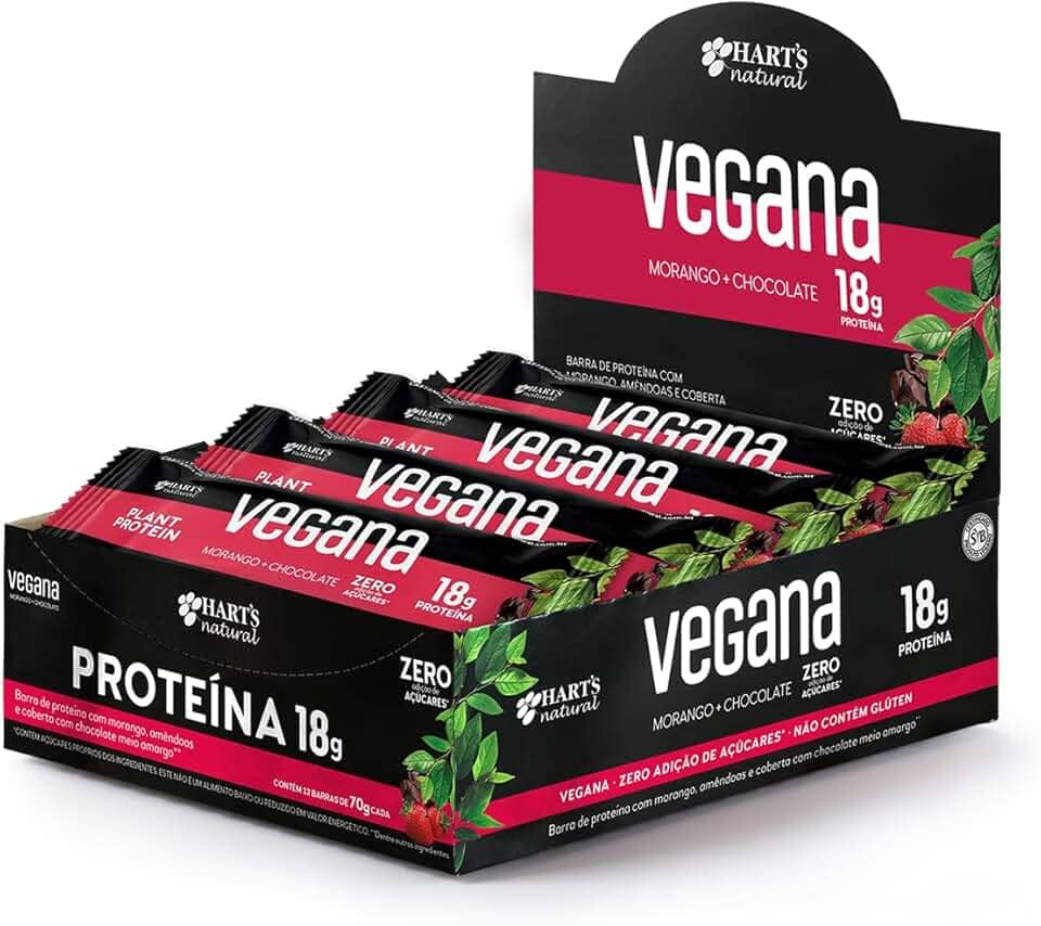 Australia Protein Max Morango com Chocolate 70g, Barra de Proteína, Sem Glúten, Lactose e Açúcar Adicionado, Snack Saudável Plant-Based (12 unidades)