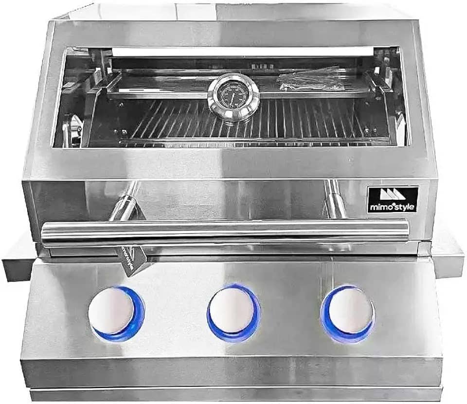 Mimo Style, Churrasqueira Inox a Gás de Embutir com 3 Queimadores