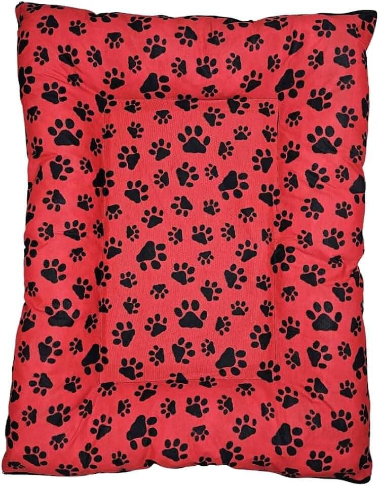 Cama Colchonete Pet para Cachorro ou Gato Pequena Média Grande Macio Lavável (Vermelho, P)