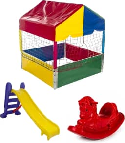 Piscina de Bolinhas 1,00 + Escorrega M + Gangorra 1L