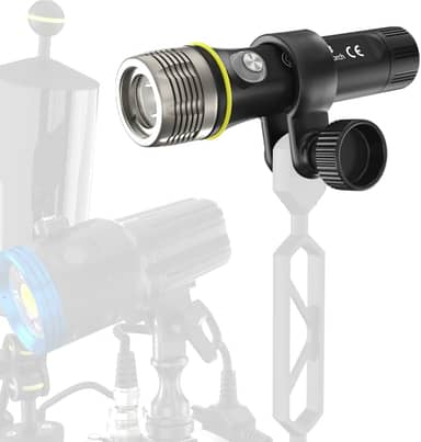 Lanterna de mergulho MK-03 100 m/325 pés debaixo d'água 1000 lúmens, lanterna de mergulho com laser, 3 modos subaquáticos IPX8 à prova d'água para esportes ao ar livre debaixo d'água