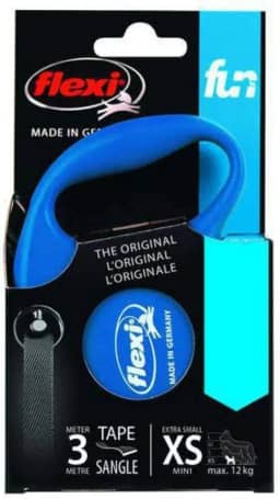 Guia Retratil FLEXI FUN Fita PP 3m - Azul