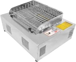 Churrasqueira a Gás de Bancada com Grelha Argetina, Sem fumaça, Inox, Acendimento automático
