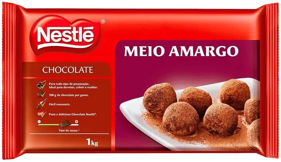 Barra de Chocolate Meio Amargo 1kg - Nestlé