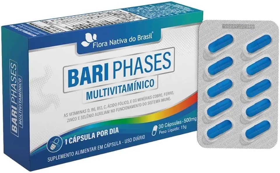 Bari Phases Multivitamínico 30 cápsulas - Flora Nativa
