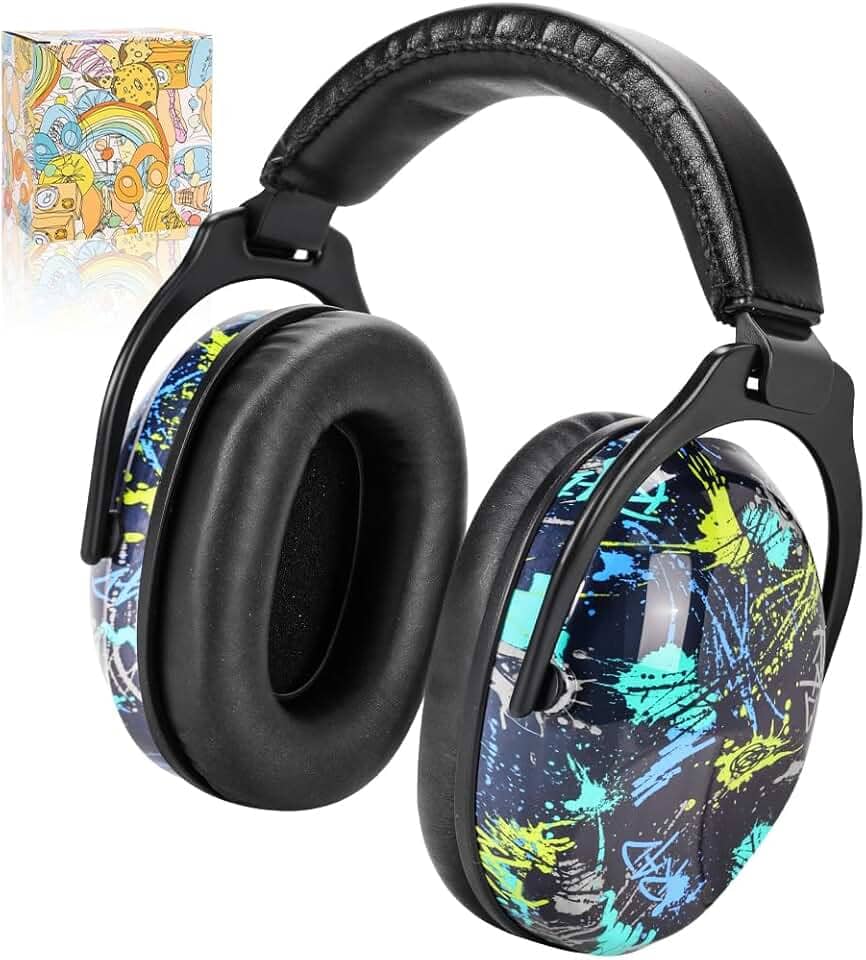 Protectores de Ouvido, Abafador de Ouvido, Azul, Dupla Camada Super Macia para Uma Utilização Prolongada, Índice de Proteção Contra o Ruído de 22dB