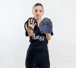 Palmar de Natação Hand Paddle DF4051-P Pequeno Preto Dafoca Sports