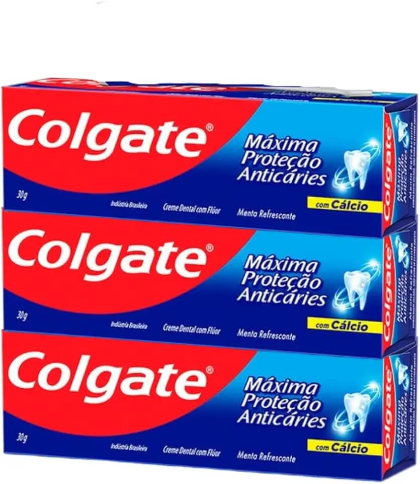Kit 3 Creme Dental Máxima Proteção Anticáries 30g