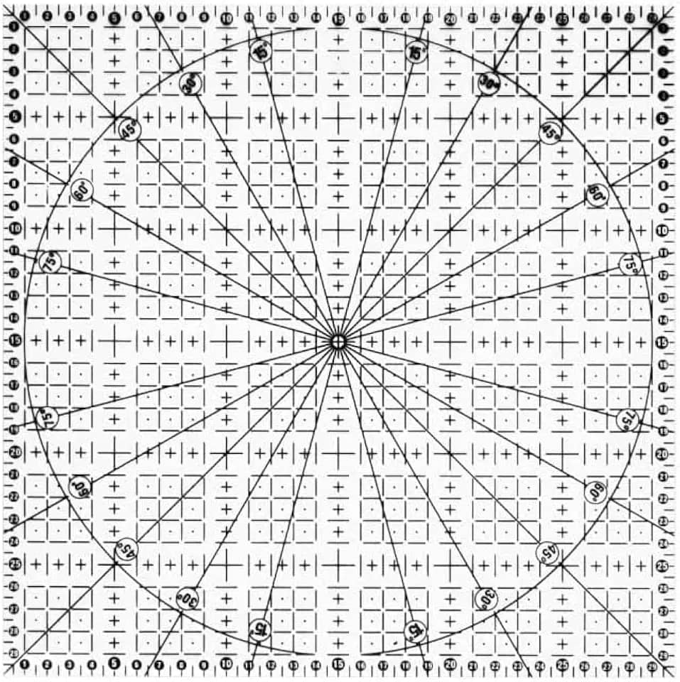 Régua 30x30cm Acrílico Para Artesanato Patchwork Scrapbook