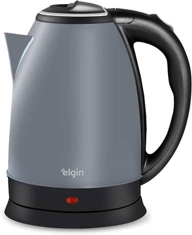 Chaleira Elétrica Inox Elgin - Jarra sem Fio 2 Litros Desligamento Automático Cinza Lunar 220V