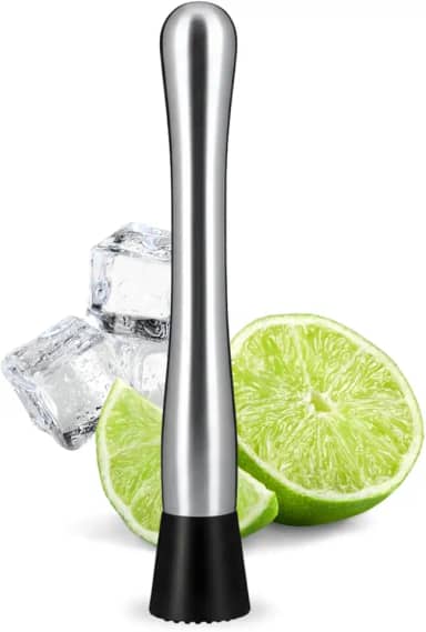 Macerador Socador Profissional Aço Inox 20cm para Caipirinha Frutas Drinks Bebidas Alho Limão