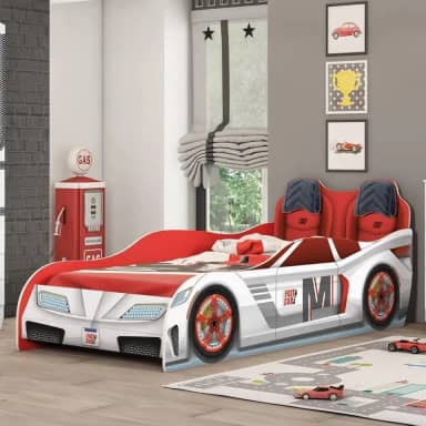 Cama Infantil Fast Car Casatema Branco