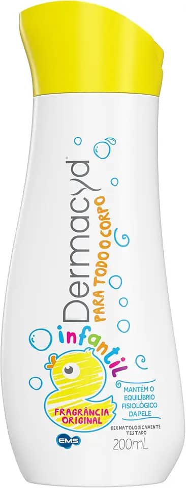 Dermacyd Sabonete Líquido Infantil 200 mL – Higiene Delicada para Pele Sensível de Crianças, pH Equilibrado, Uso Diário