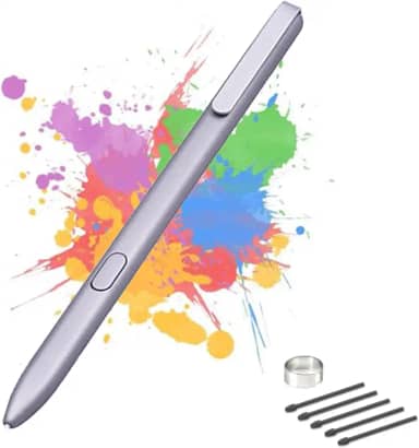 Marcador prateado para notável tablet notebook 1/2, caneta Stylus para notável 1, caneta marcador para 2 notáveis com 5 pontas/pontas de substituição, sem necessidade de carregamento