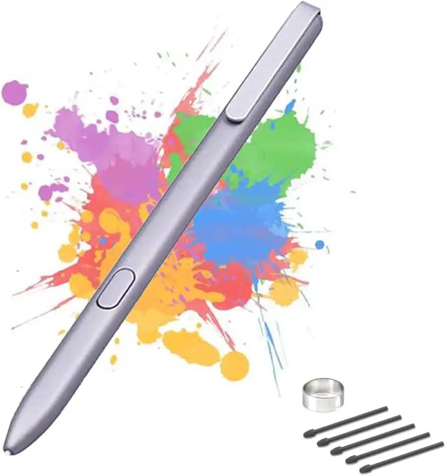 Marcador prateado para notável tablet notebook 1/2, caneta Stylus para notável 1, caneta marcador para 2 notáveis com 5 pontas/pontas de substituição, sem necessidade de carregamento