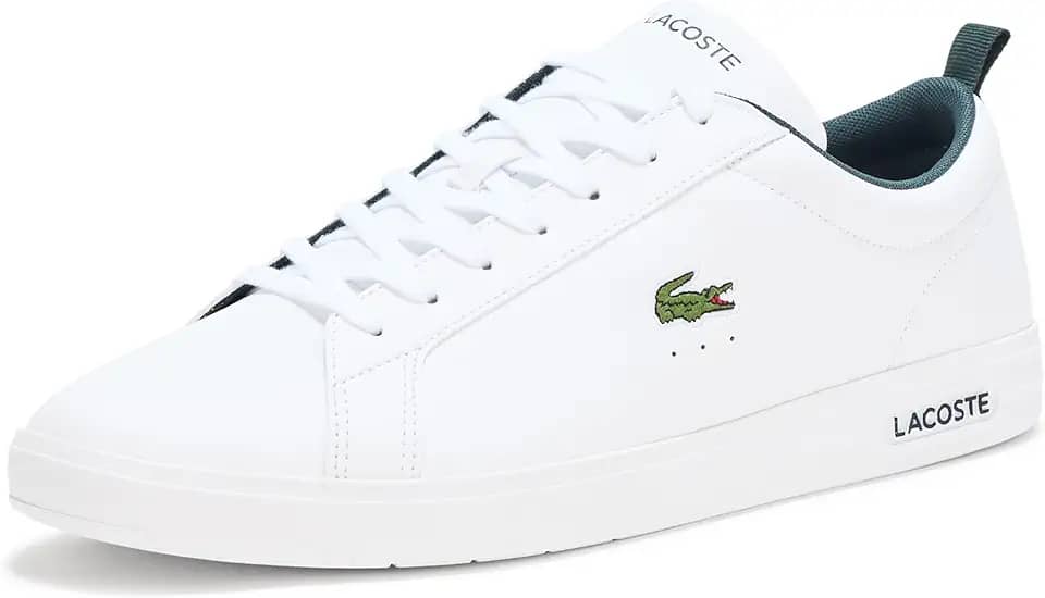 Tênis masculino Court Base, Branco e verde escuro, 45