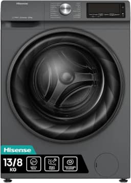 Hisense Lava e Seca, 13kg Lavagem/8kg Secagem, Steam, 13 Programas, Motor Inverter, Painel Touch, Titanium WD13X - 127V