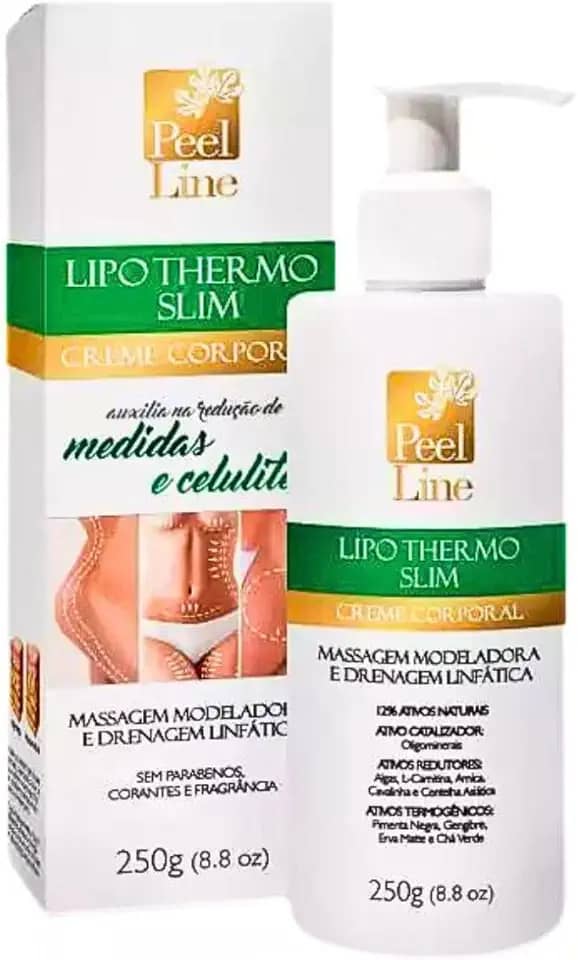Creme Corporal Redutor Medidas e Celulite Massagem modeladora e Drenagem Linfática Lipo Thermo Slim