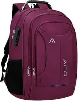 Mochila Masculina Feminina para Notebook 17' Executiva – Impermeável, Antifurto, USB e Fone, Alça Reforçada de Aço, Escolar, Faculdade, Trabalho, Viagem, Grande, Confortável, Premium'