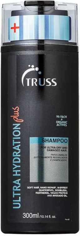 Truss Shampoo Ultra Hydration Plus | Hidratação Profunda, Proteção Térmica e Nano Reparação para Cabelos Secos e Danificados | 300ml
