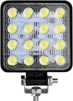 FAROL AUXILIAR LED MILHA 48W QUADRADO 11CM 12/24V 6000K