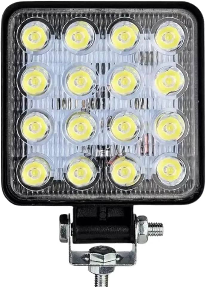 FAROL AUXILIAR LED MILHA 48W QUADRADO 11CM 12/24V 6000K
